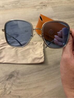 Tory Burch Blue Lens TY6101 Sunglasses With Case & Dust Cloth